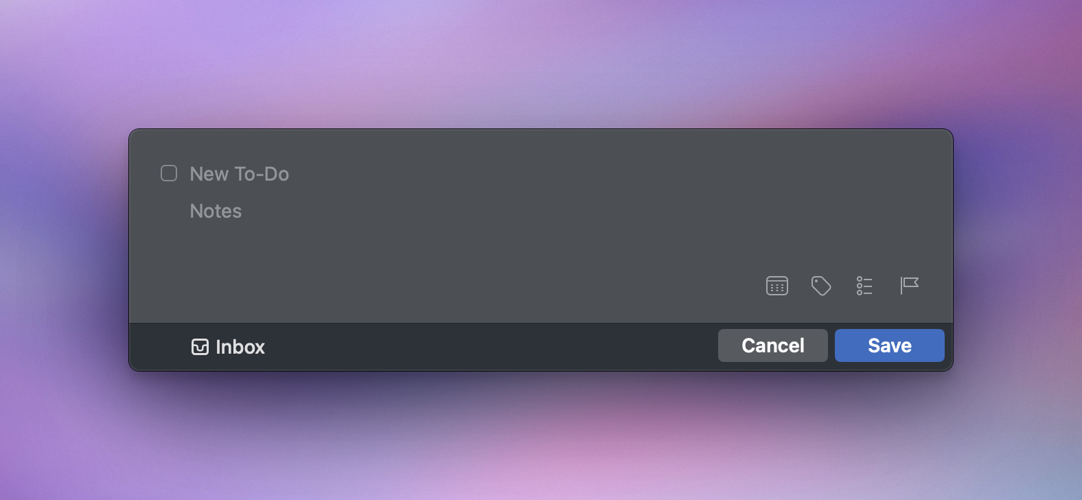 Things 3 Quick Add popup